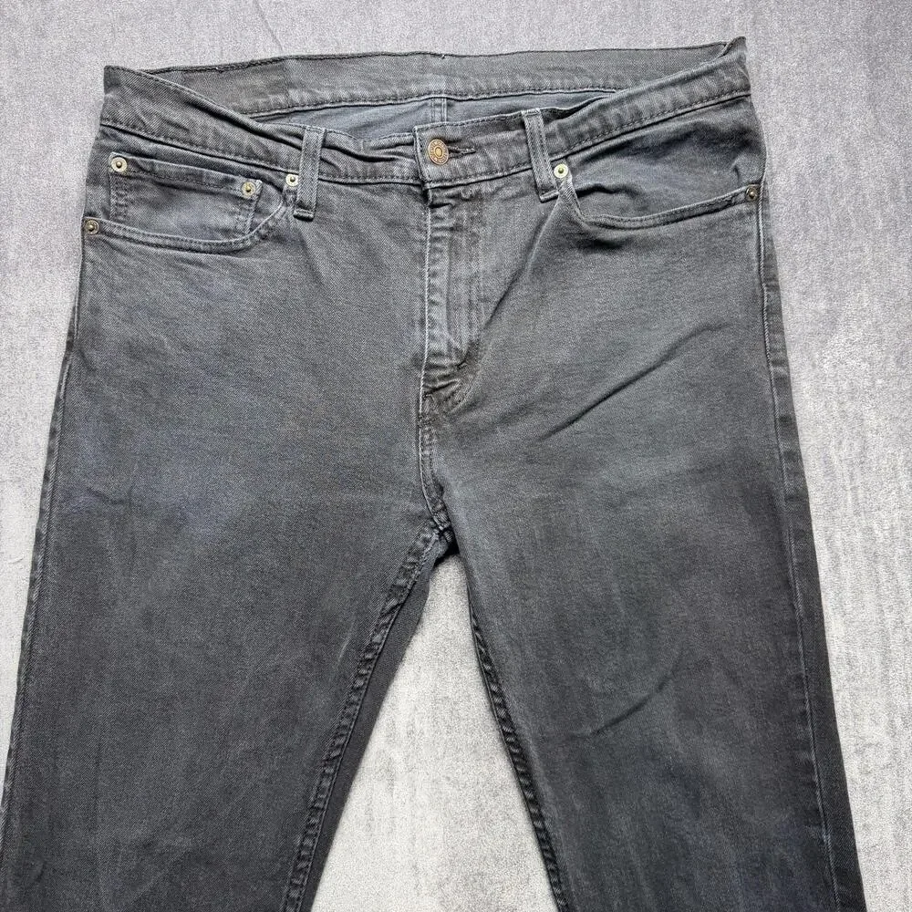 Levis 511 Jeans Mens 34x30 Gray Charcoal Wash Slim Stretch Denim Pants Waterless